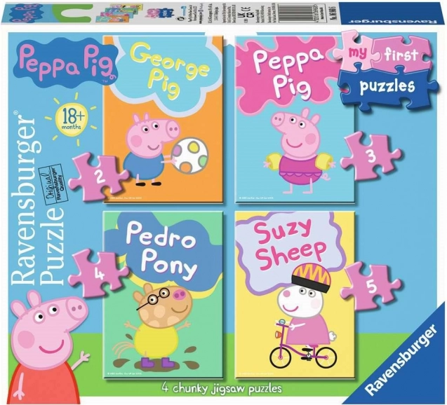 I miei primi puzzle Peppa Pig 4in1 (2–5 pezzi) RAVENSBURGER