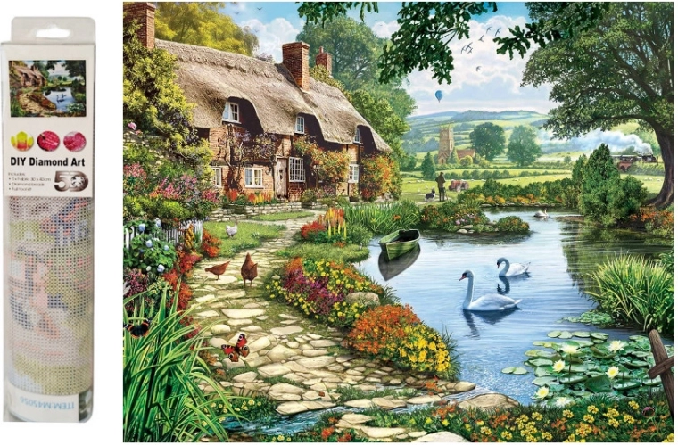 Mosaico diamantato – casetta di campagna