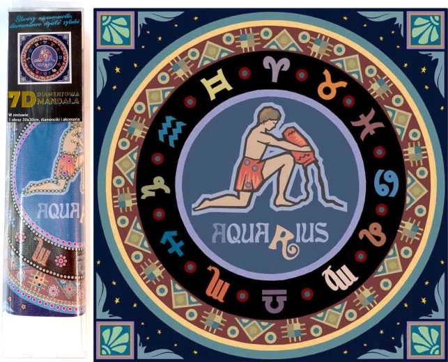 Pittura con diamanti 7D Acquario 30x30 cm