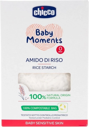 Chicco amido di riso per il bagnetto Baby Moments Sensitive 100% bio 250 g