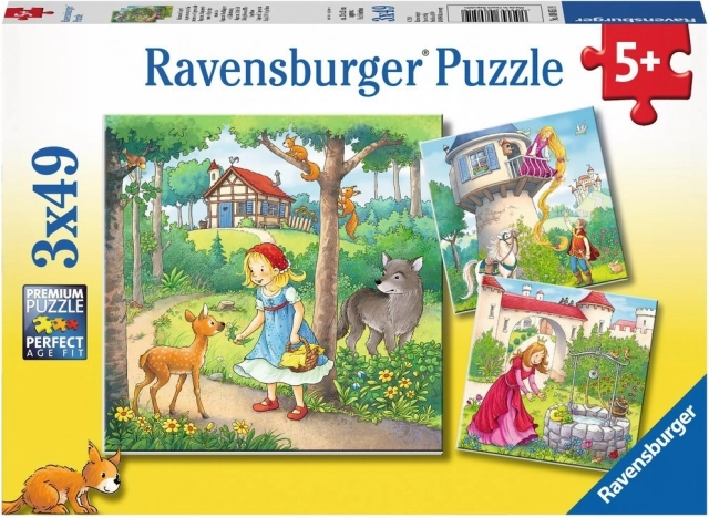Puzzle Ravensburger Fiabe classiche 3x49 pezzi