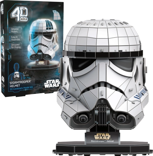 Modello 3D da assemblare casco Stormtrooper Star Wars 12 cm – Spin Master 4D Build