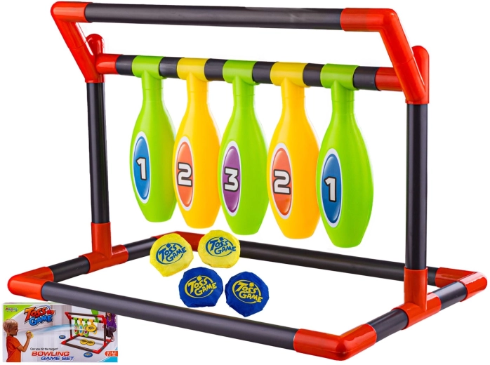 Gioco di abilità di lancio con porta e sacchetti bersaglio