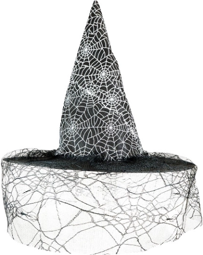 Cappello da strega con velo