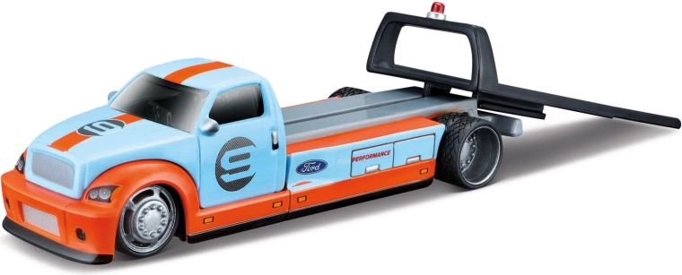 Maisto Flatbed 2019 Ford GT Heritage Edition azzurro chiaro 1:64