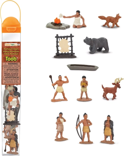 Safari Ltd. Toobs Indiani (Powhatan) – tubo con 12 personaggi