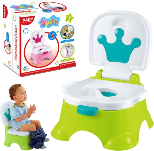 Vasino interattivo musicale 5 in 1 verde con corona blu