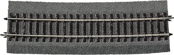 Binario curvo Roco Line R20 con letto di ghiaia