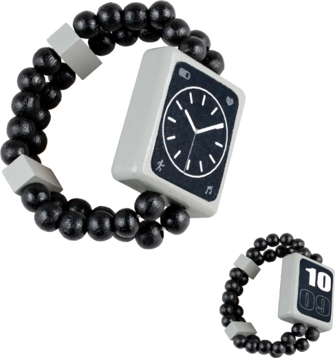Orologio da polso reversibile in legno Detoa, nero