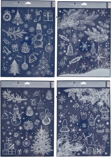 Pellicole decorative per finestre Natale 30 × 42 cm (4 varianti)