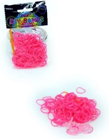 Set di elastici rosa per intrecciare braccialetti con uncinetto e chiusure (250 pz)