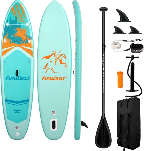 SUP gonfiabile Funwater 350 × 86 × 15 cm – set all-round SUP (turchese)