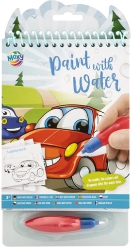 CCG pittura con acqua – macchinine (5 fogli + pennello)