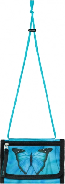 Portafoglio da collo con motivo a farfalla