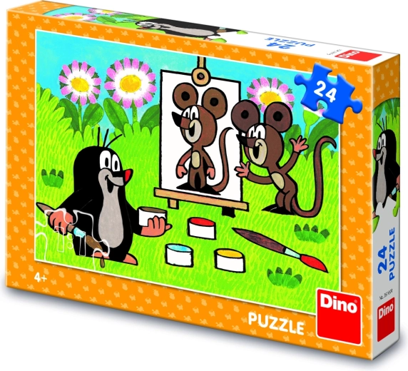 Krtek pittore puzzle per bambini Dino 24 pezzi