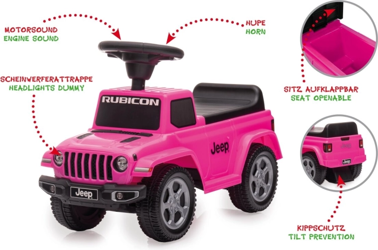 Ride-on per bambini Jeep Gladiator rosa
