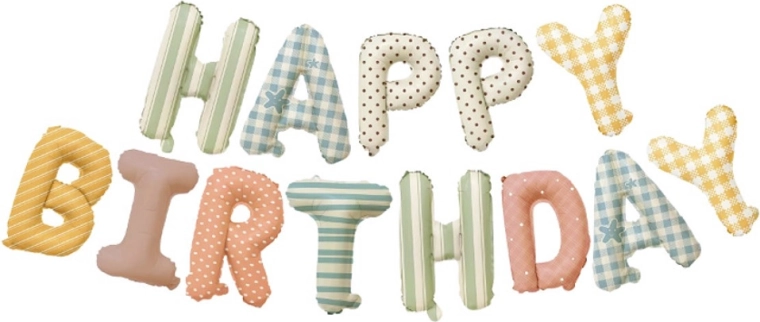 Ghirlanda di palloncini con scritta Happy Birthday, lunghezza 4 m