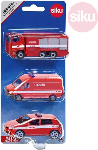 SIKU set di veicoli dei vigili del fuoco CZ in blister (3 pz)