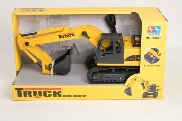 Macchina da cantiere per bambini con effetti luminosi e sonori