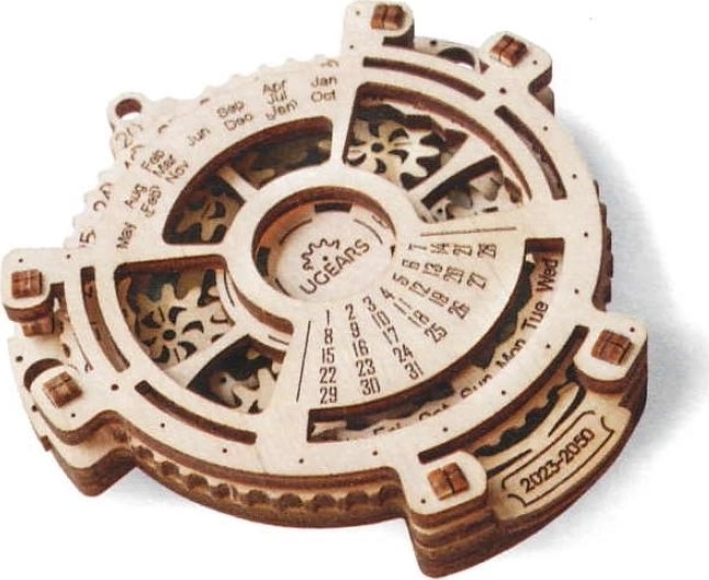 Calendario meccanico in legno UGEARS – puzzle 3D