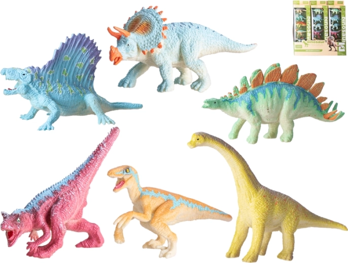 Set di dinosauri in plastica 6 pz (9–12 cm)