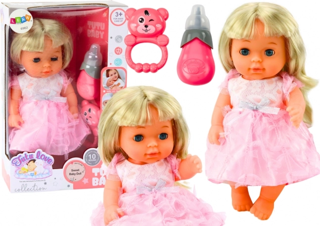 Bambola in Vestito Rosa con Accessori e Suoni