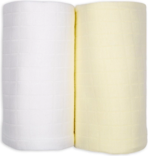 Lodger swaddler solid set 2 pz 110 × 110 cm cloud dancer/butter