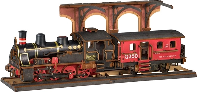 Puzzle in Legno 3D Locomotiva a Vapore Vintage