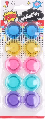 Magneti rotondi colorati 3 cm - set di 10 pezzi