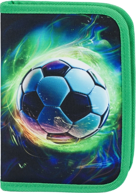 BAAGL Astuccio scolastico a un piano Pallone da calcio verde