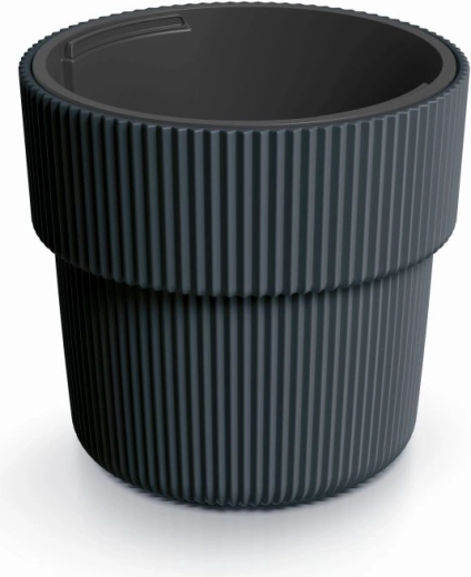 Vaso con inserto Milly 30 cm antracite