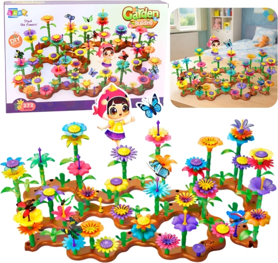 Costruzioni creative Giardino di fiori 3D, 272 pezzi