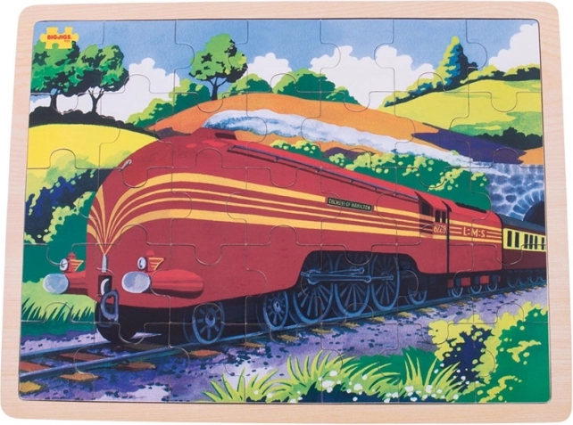 Puzzle in legno treno storico Duchessa di Hamilton 35 pezzi