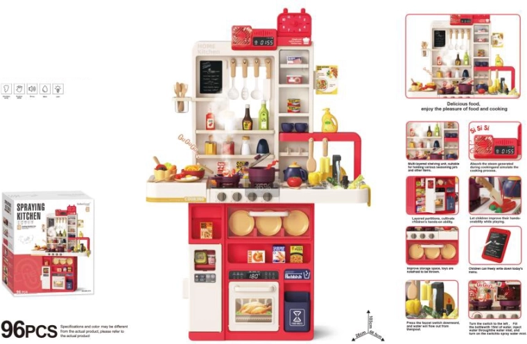 Cucina giocattolo 103 cm – 96 pezzi