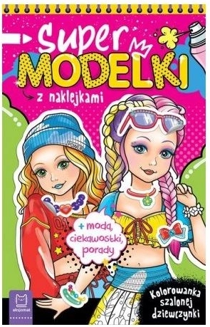 Supermodelle – album da colorare alla moda con adesivi glitterati