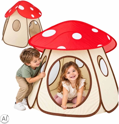 Tenda pieghevole per bambini a forma di funghetto