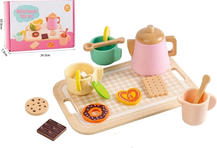 Set da tè in legno