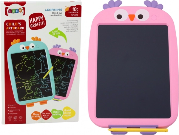 Tablet Grafico per Disegno per Bambini Rosa con Motivo Uccellino