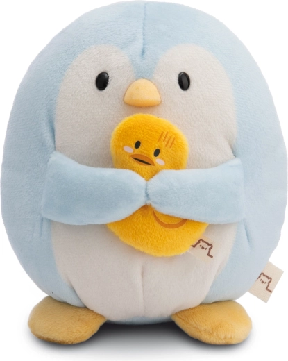 Nici MyMochi pinguino Waddle con paperella, peluche 16 cm in confezione regalo