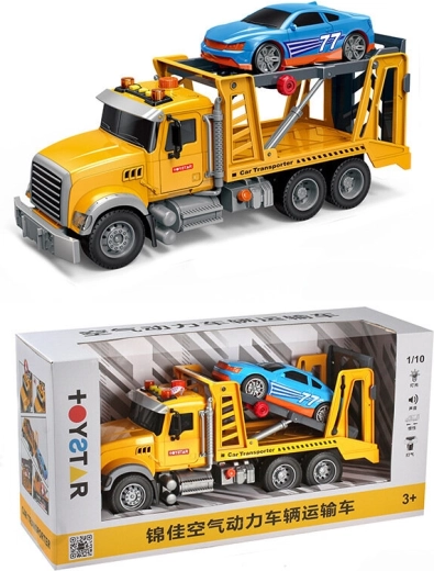 Carro attrezzi 2 in 1 con luci e suoni regolabili