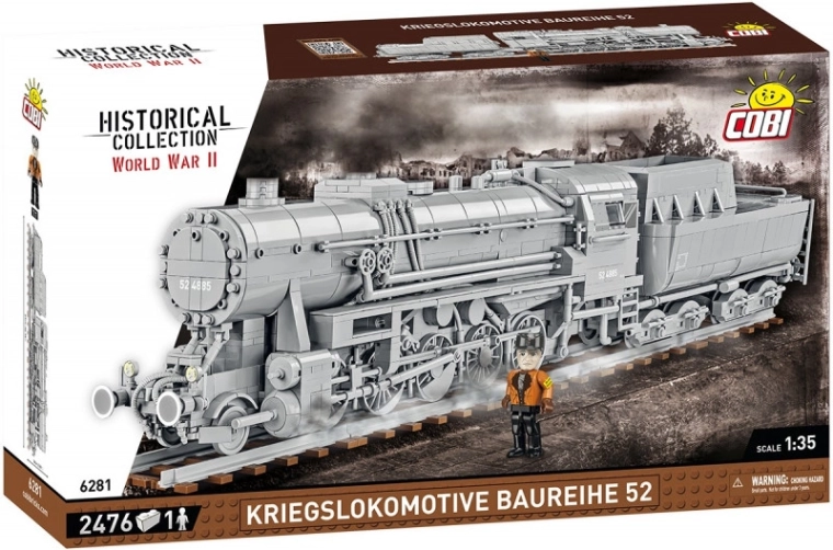 Cobi 6281 World War II 1:35 Locomotiva a vapore Kriegslokomotive Baureihe 52 con tender