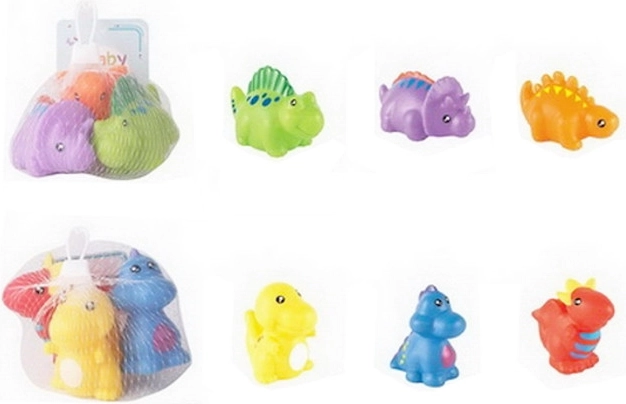 Giocattolo da bagno dinosauri – set di gomma per l’acqua