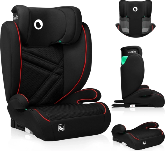 Lionelo Hugo i-Size seggiolino auto per bambini 100–150 cm Sporty Black Red