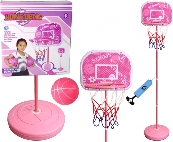 Set da basket rosa per bambini 170 cm