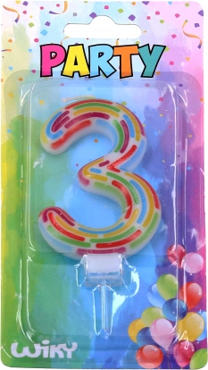 Candela party numero 3 a righe