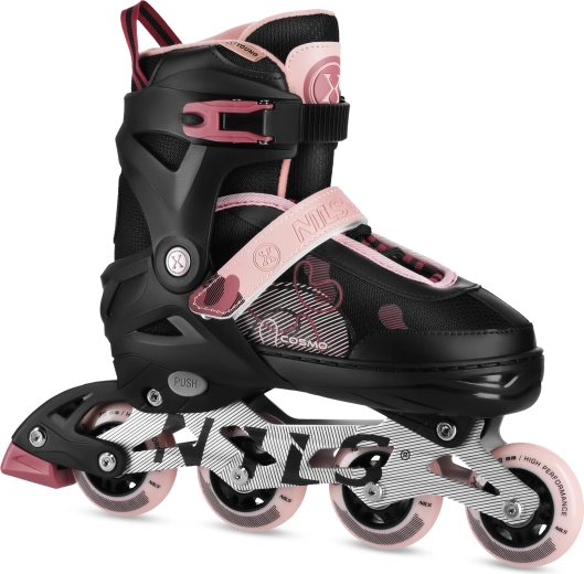 Pattini in linea NILS Extreme rosa per bambini regolabili – M (34-37)