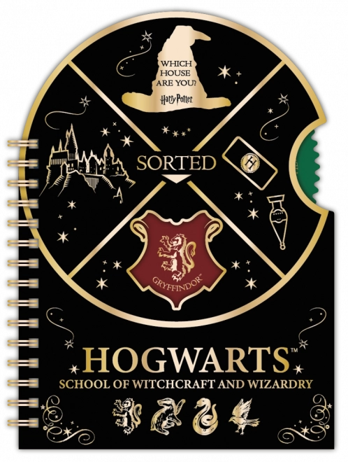 Harry Potter blocco con spinner Hogwarts, a righe