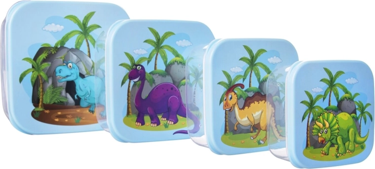 Set di contenitori per snack Orion Child con dinosauri - 4 pezzi