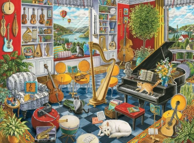 Puzzle Ravensburger Stanza della Musica 500 pezzi