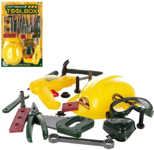Set di attrezzi per bambini con casco